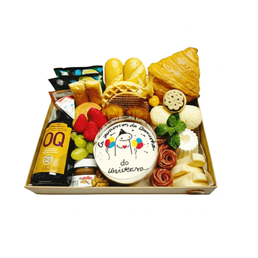 Cesta Bento Cake – tendência bento cake com café da manhã